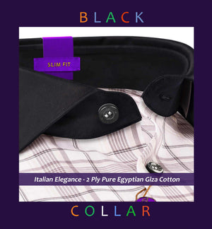 Brighton- Prose Pink & Beige Check- Black Collar