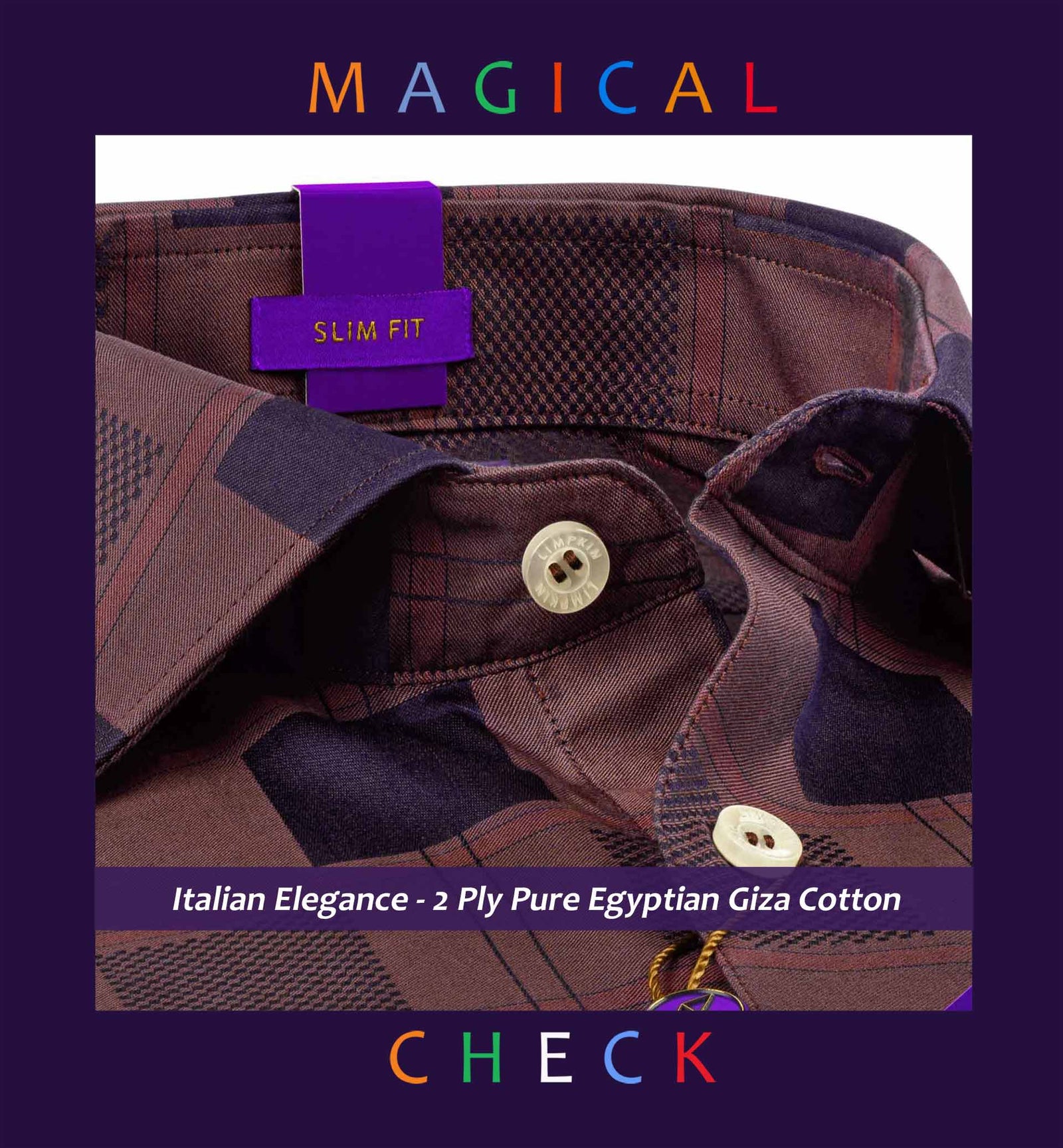 Moreno- Burgundy & Navy Check