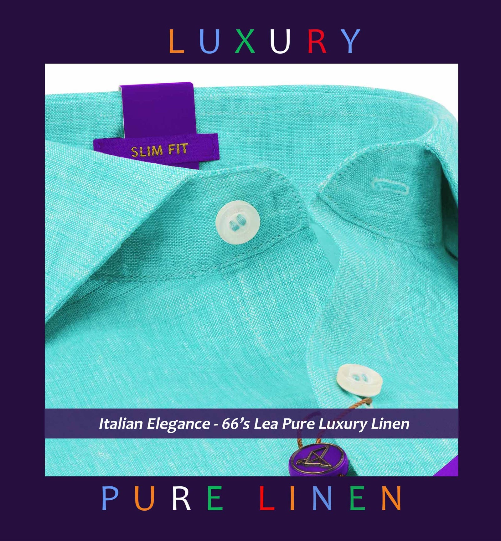 Rochester- Turquoise Green Solid Linen