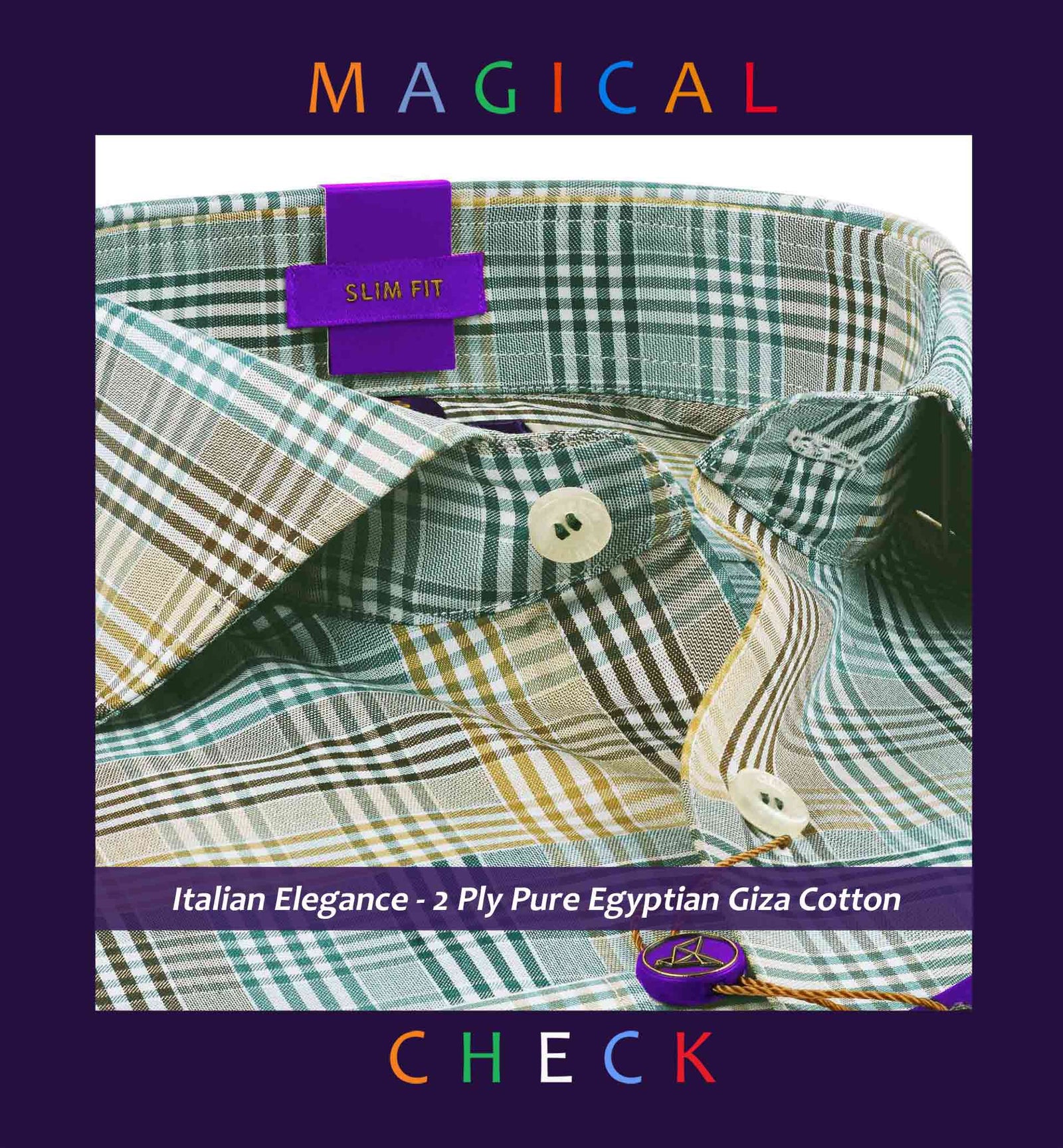 Huesca- Emerald Green & Beige Check