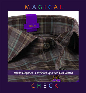 Cortland- Teal & Brown Check