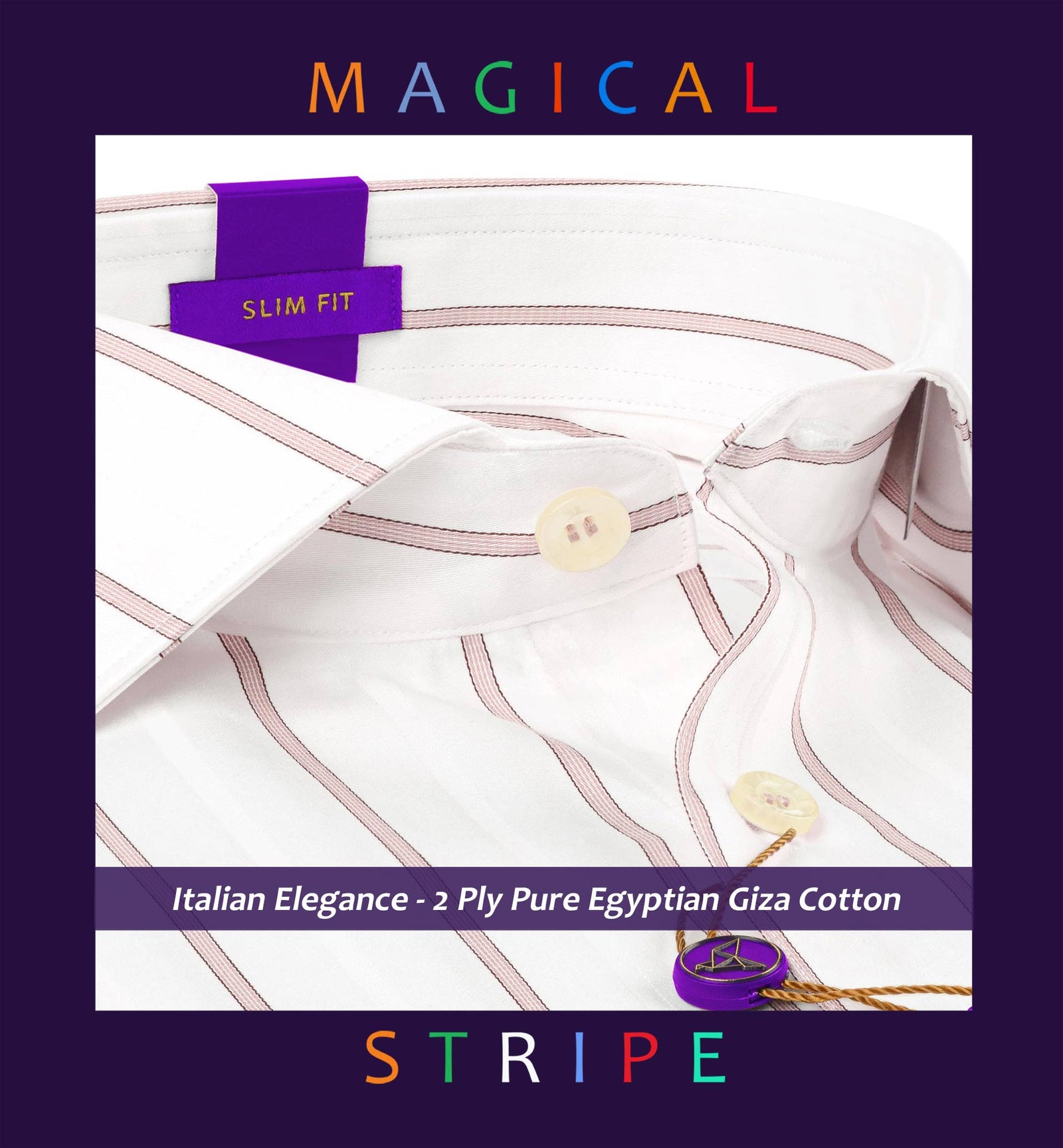 Cambridge- Prose Pink & Burgundy Stripe