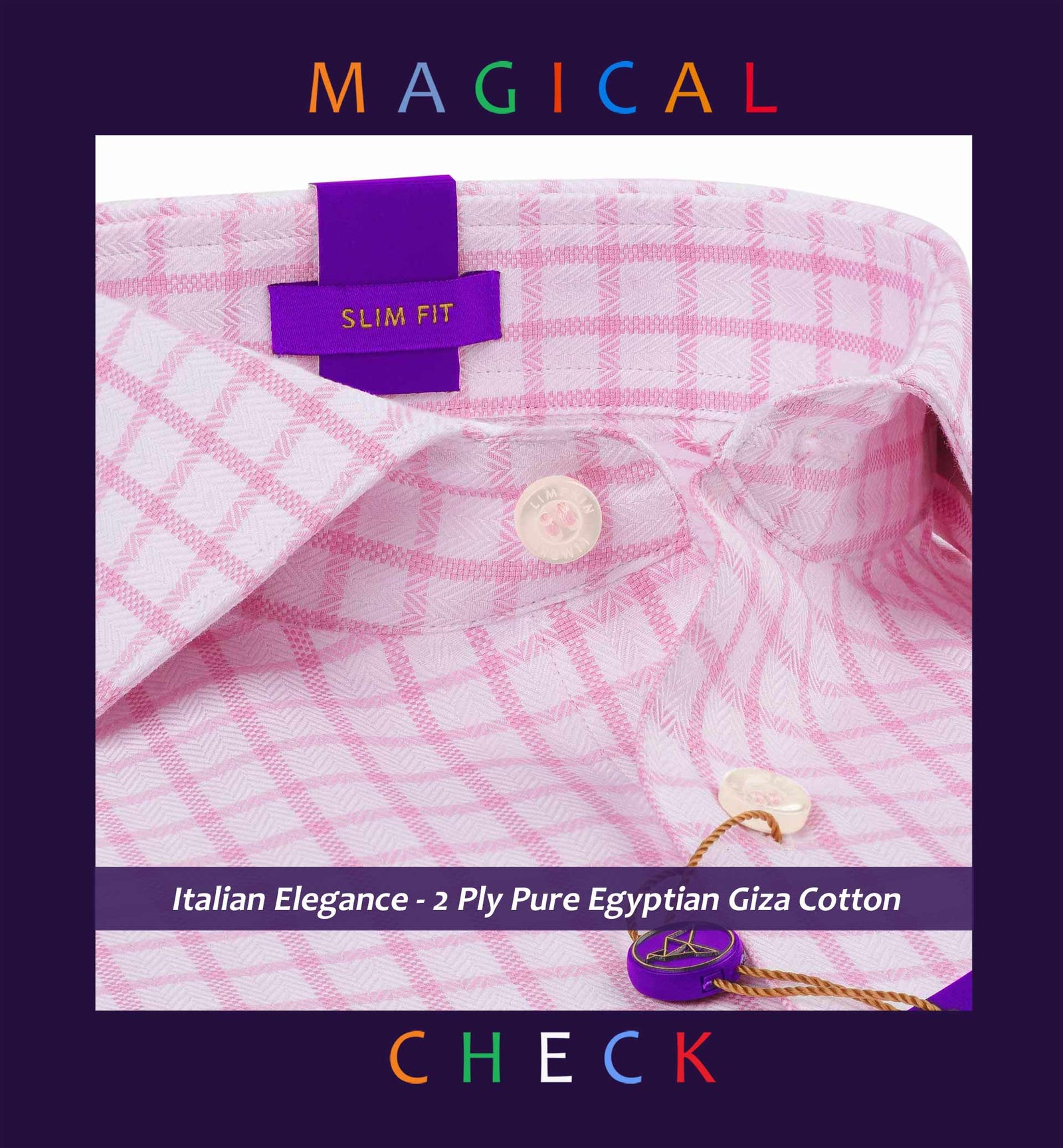 Austin- Flamingo Pink & White Check