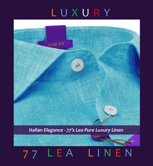 Portofino- Turquoise Blue Solid Linen