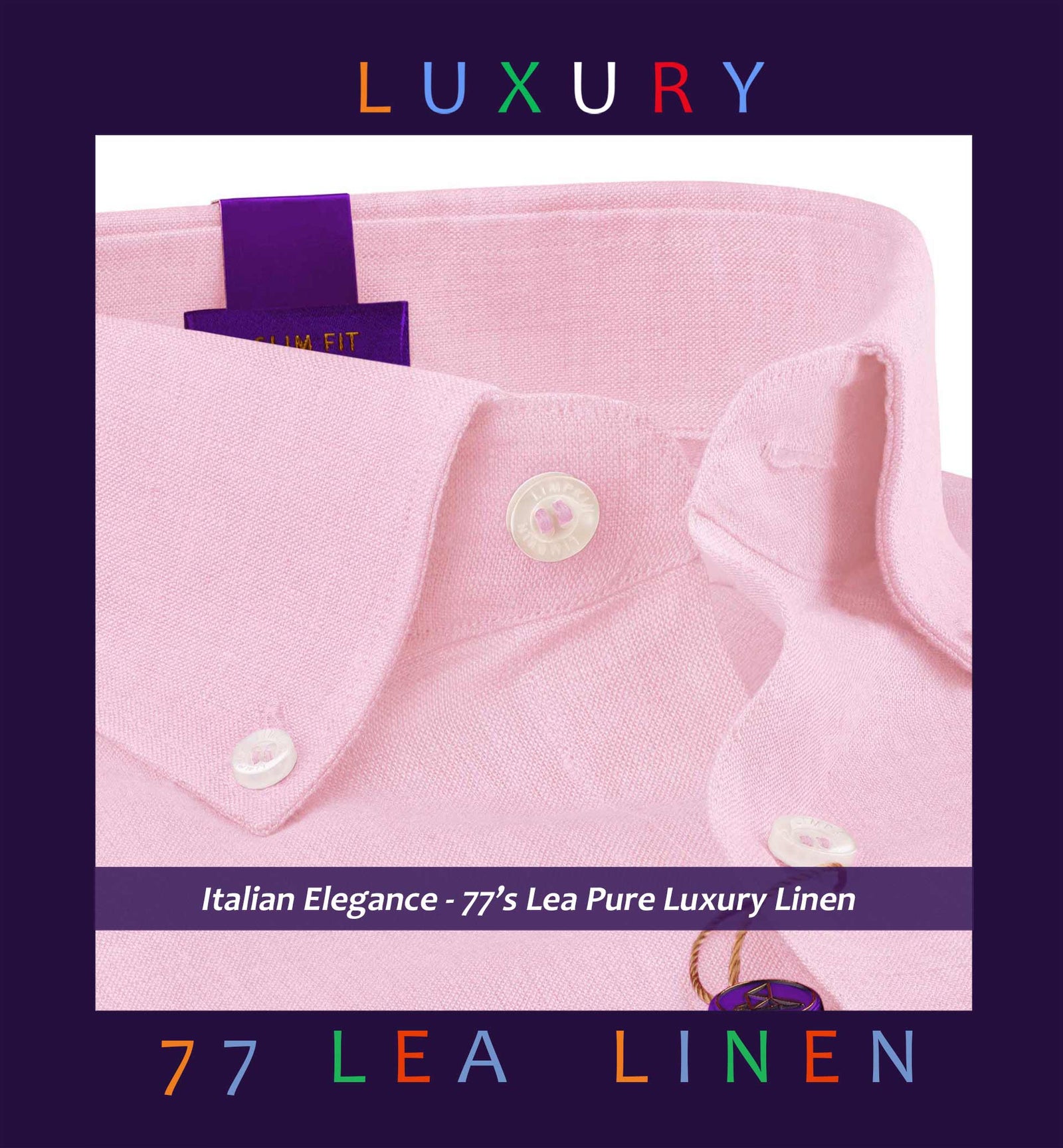 Slovenia- Lemonade Pink Linen- Button Down