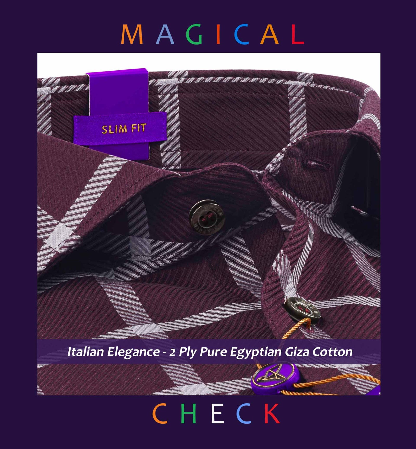 Amsterdam- Burgundy & Grey Check