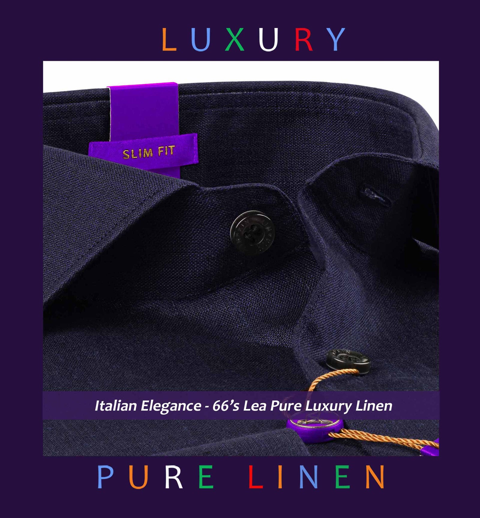 Alicante- Navy Blue Solid Linen