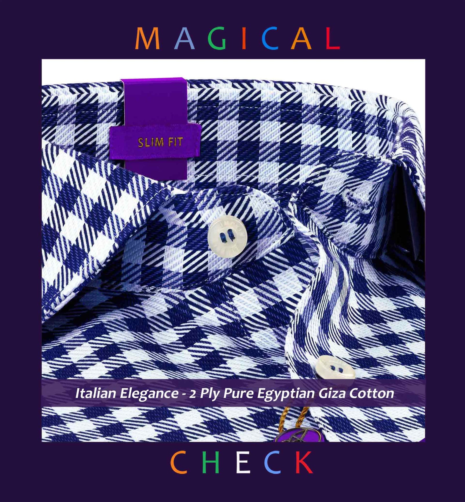 Chicago- Navy & Sky Blue Check