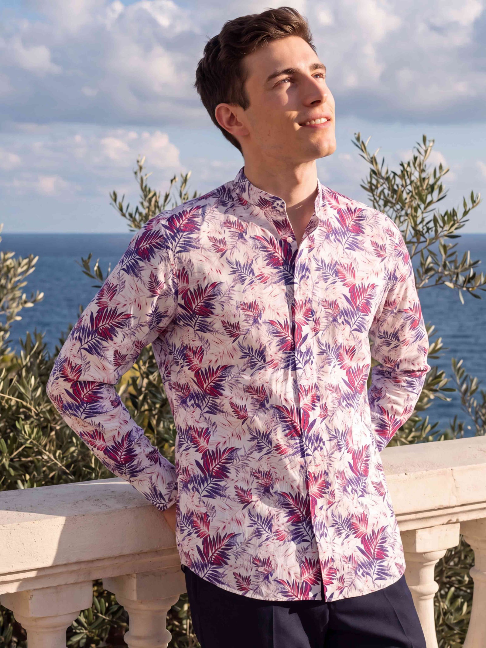Ibiza- Navy & Burgundy Magical Print