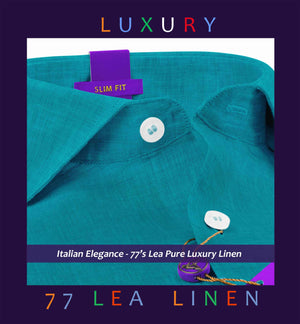 Girona- Turquoise Solid Linen