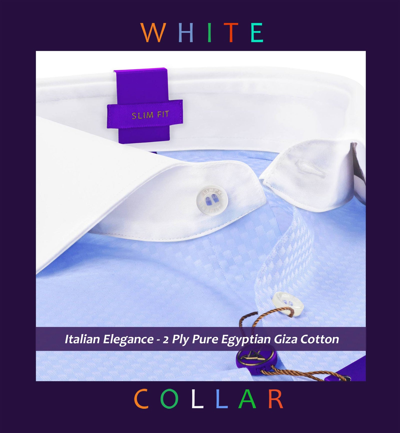 Burgdorf- Azure Blue Structure- White Collar