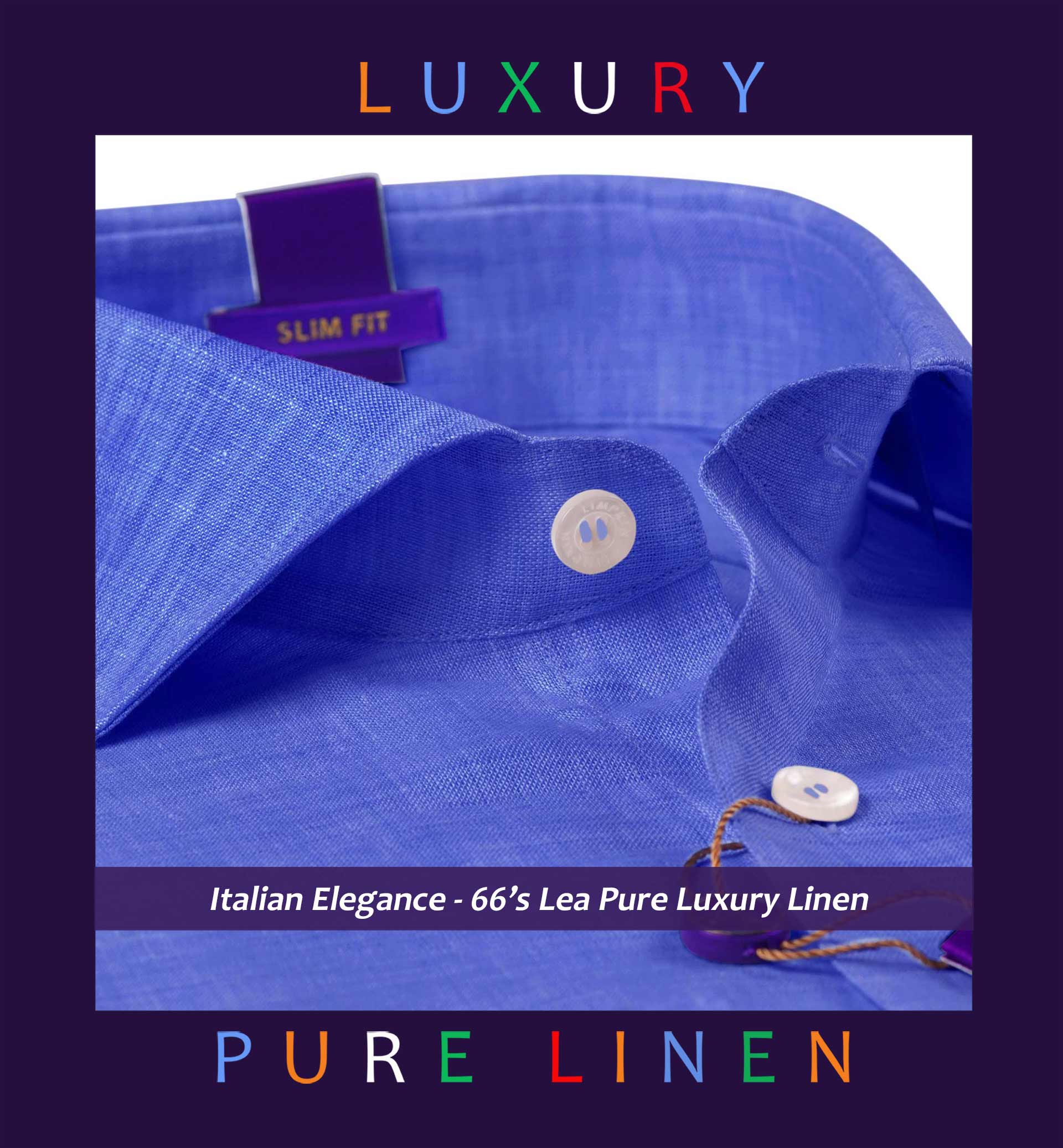 Florence- Cerulean Blue Solid Linen