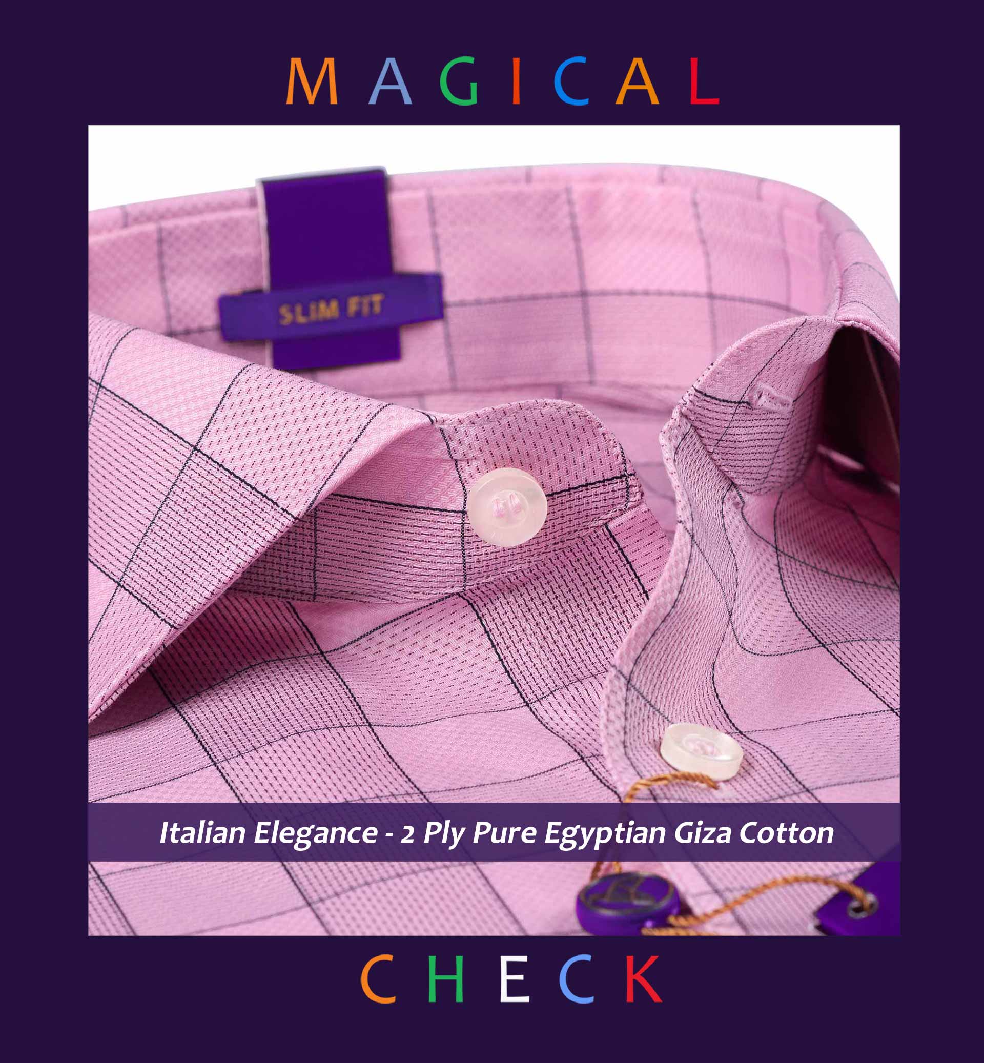 Paris- Flamingo Pink & Grey Check
