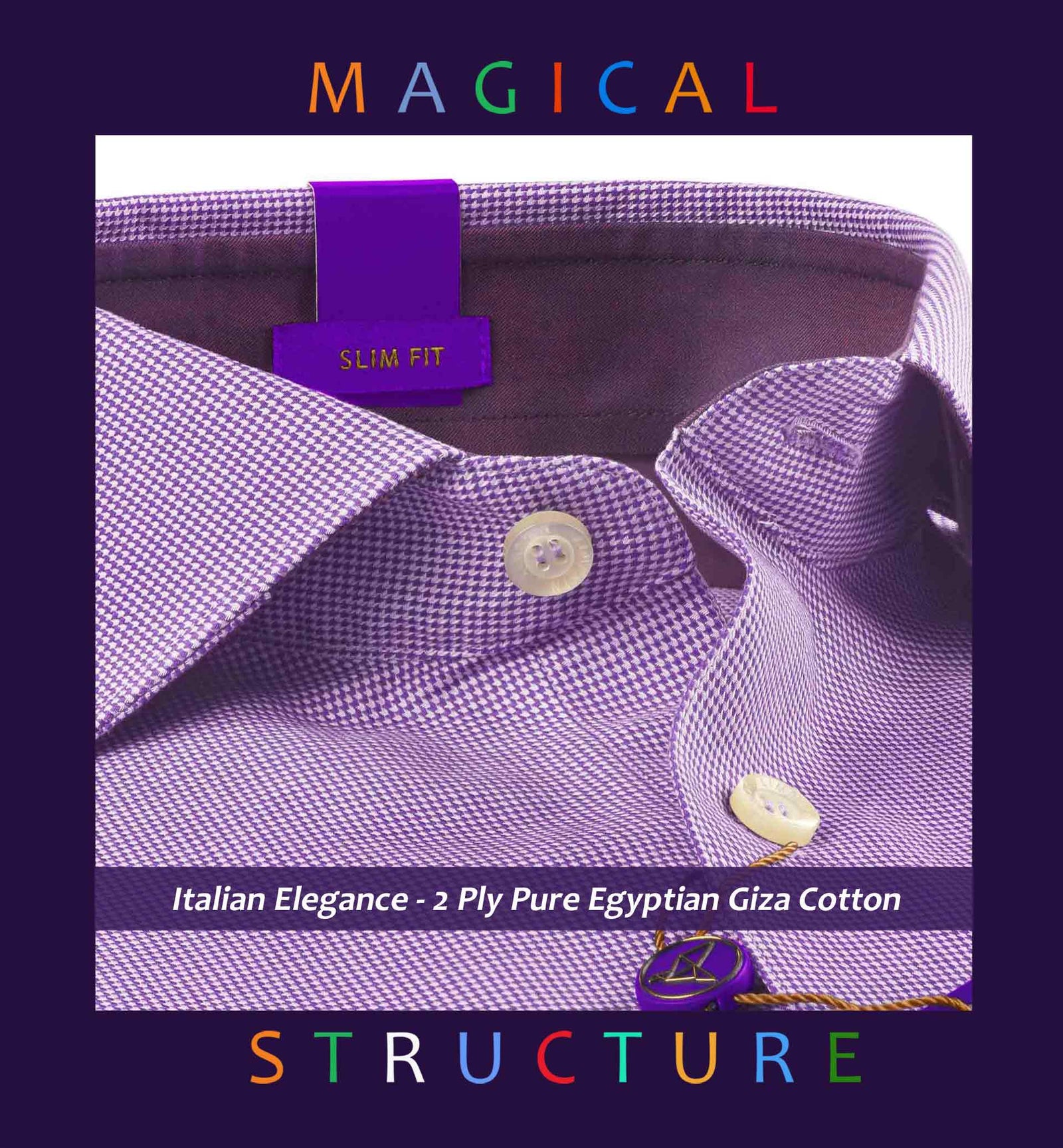 Lexington- Deep Purple Structure- Trim Fabric Detail