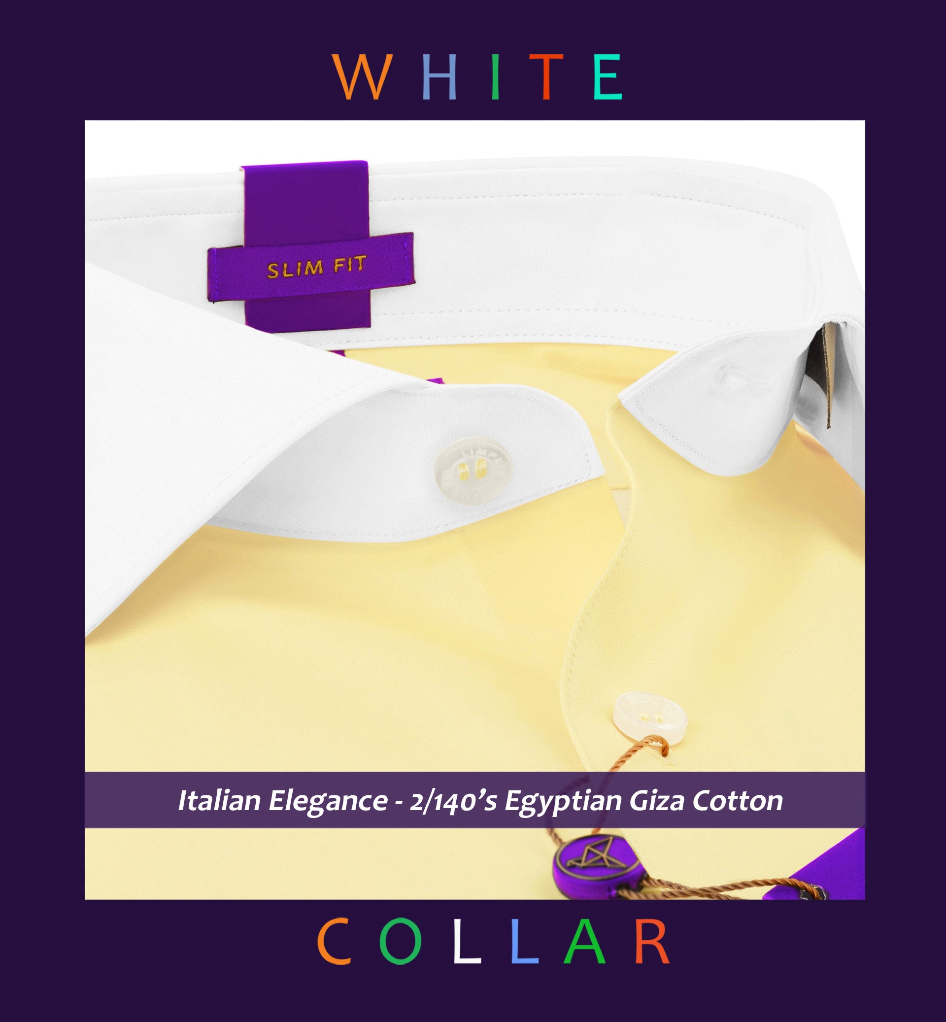 Sisian- Daffodil Yellow with White Collar