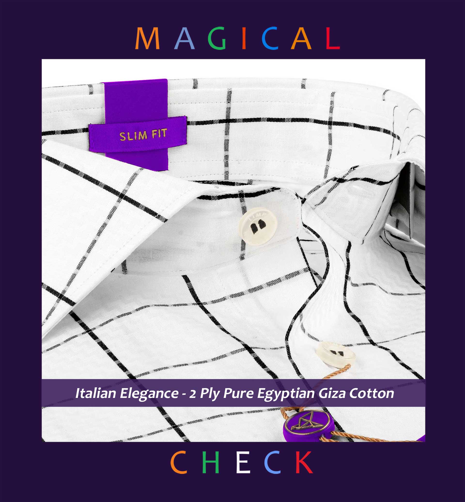 Rhodes- White & Black Magical Check