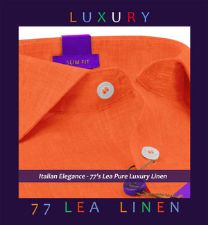 Nikiti- Tangerine Orange Solid Linen