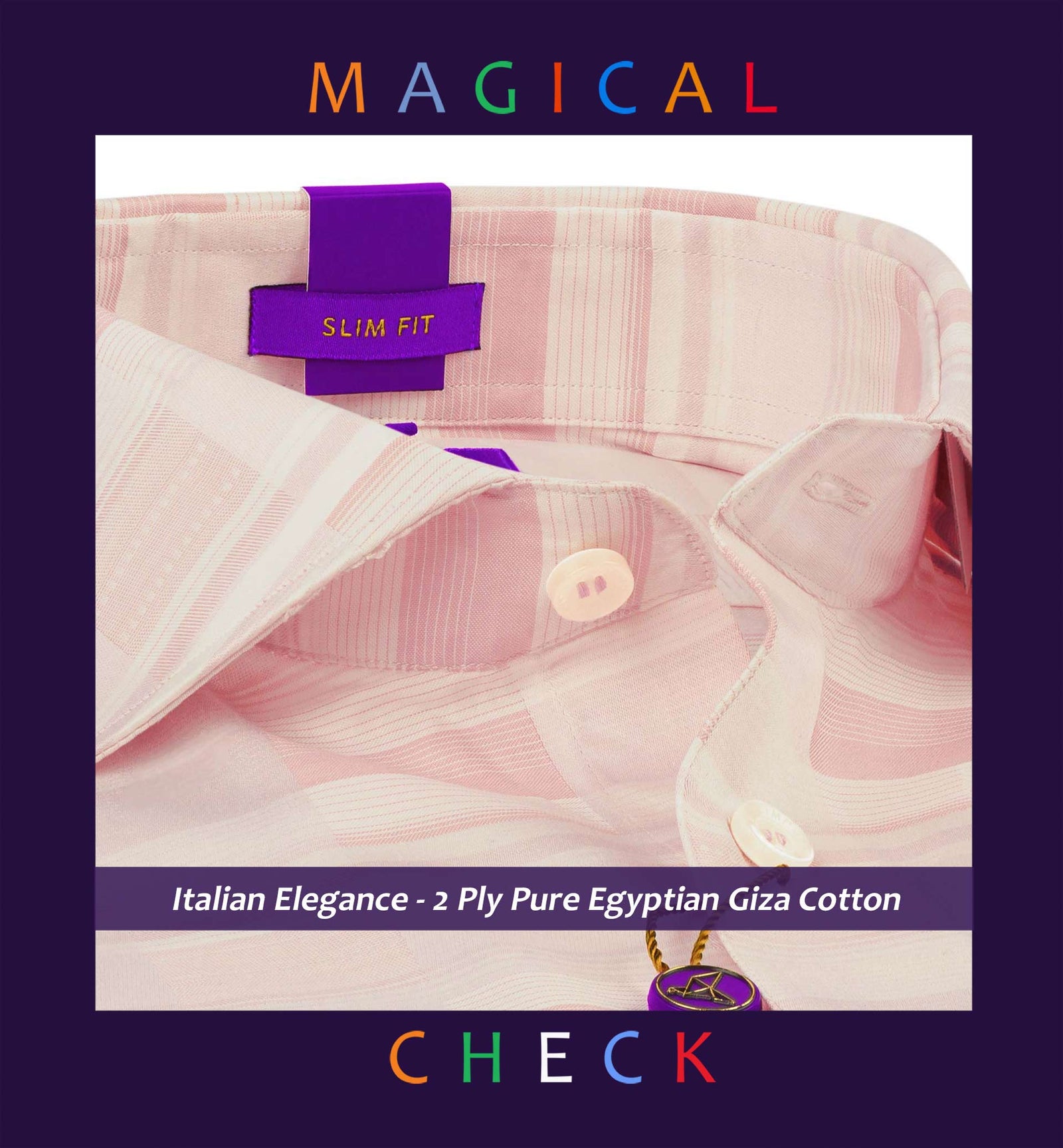 Saratov- Ivory & Lemonade Pink Check