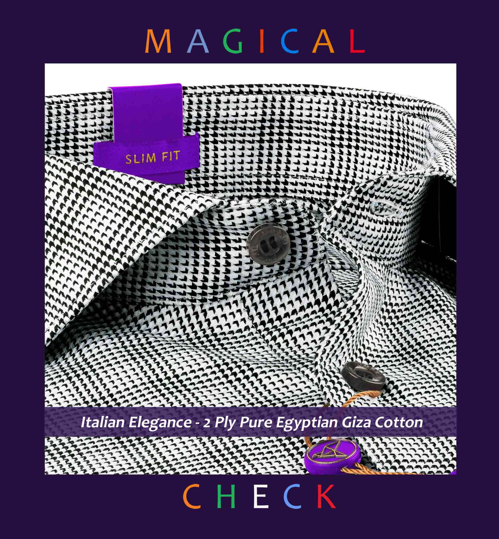 Moncton- White & Black Magical Check