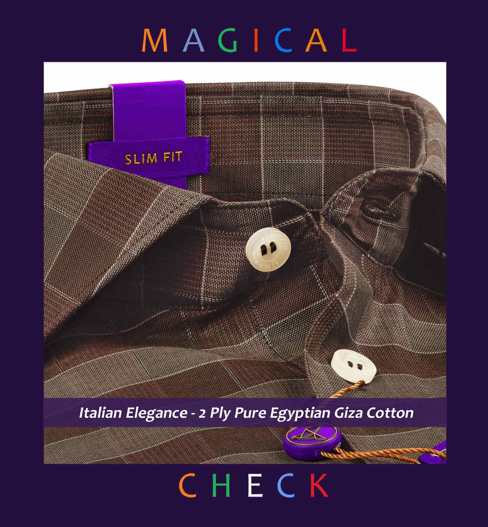 Venezia- Cedar Brown & Beige Check