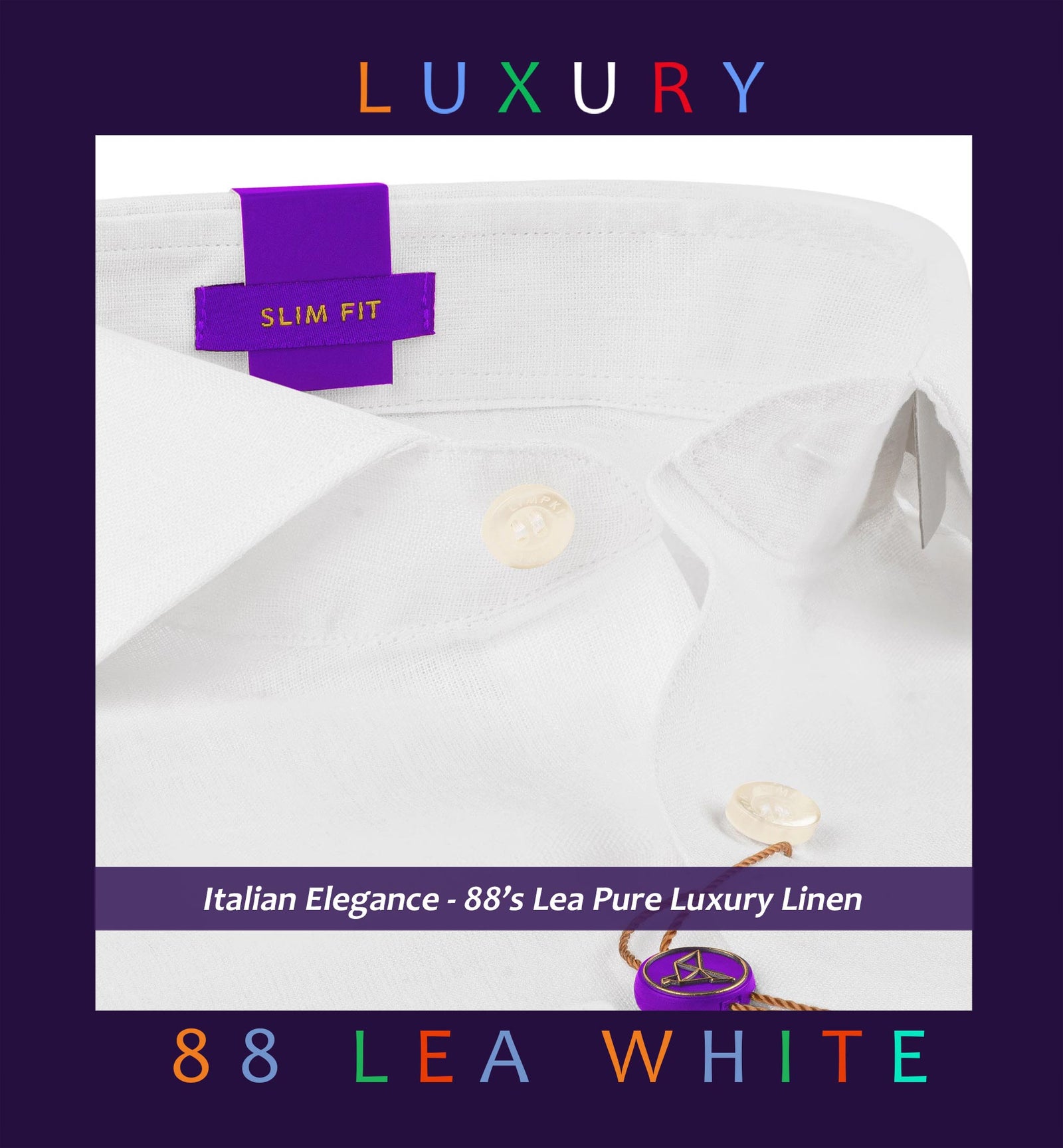 Mayfair- Pristine Pure White Linen- 88's Lea Pure Luxury Linen