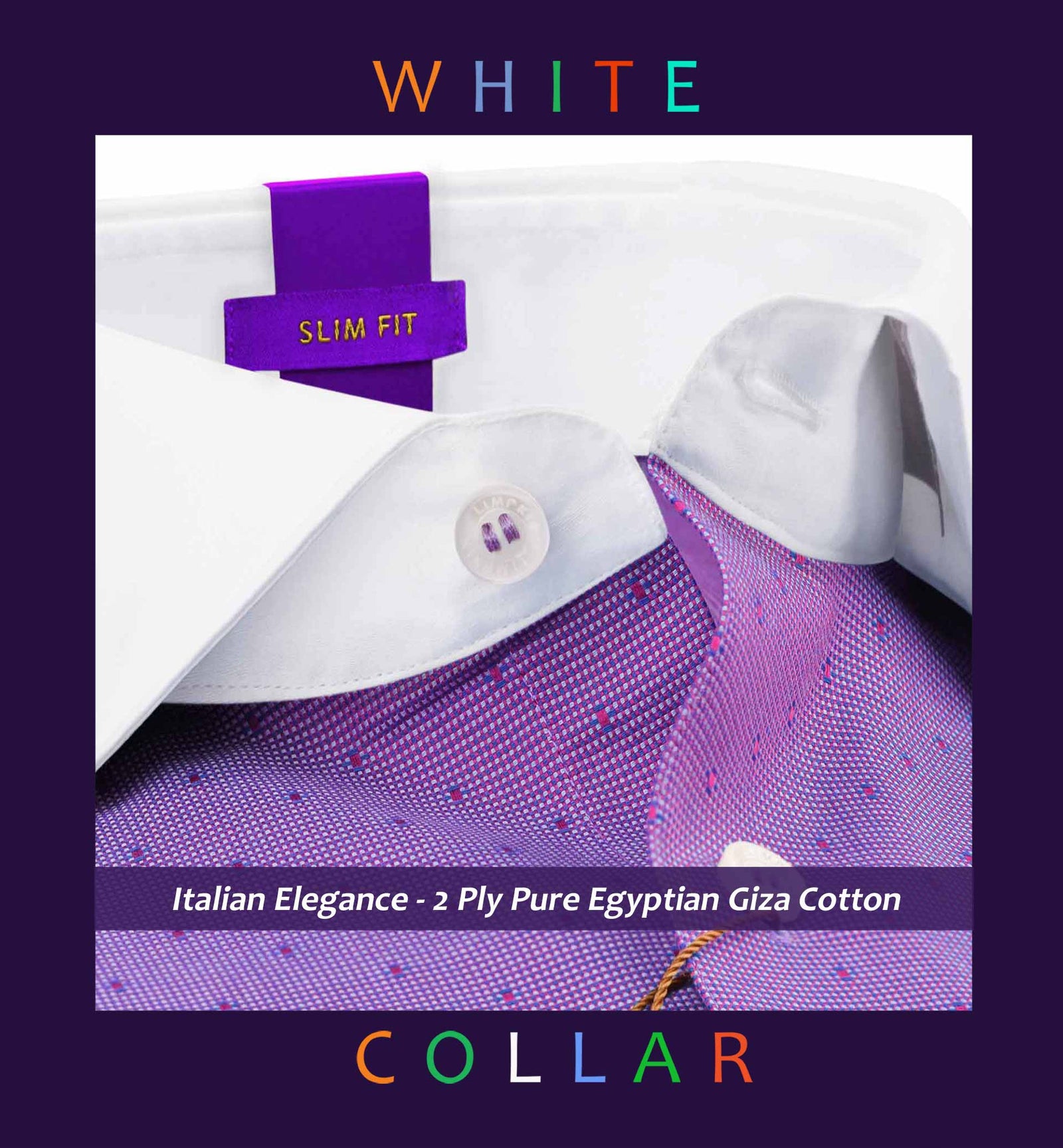 Prague- Amethyst & Burgundy Structure- White Collar
