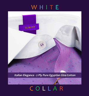 Prague- Amethyst & Burgundy Structure- White Collar