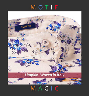 Wonosari - Blue & Beige Floral Print