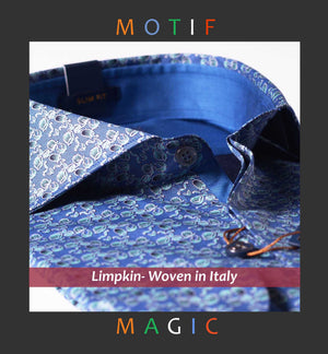 Marbella- Royal Blue & Green Print