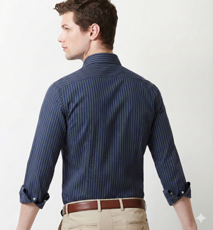Sebastian- Navy & Beige Magical Stripe