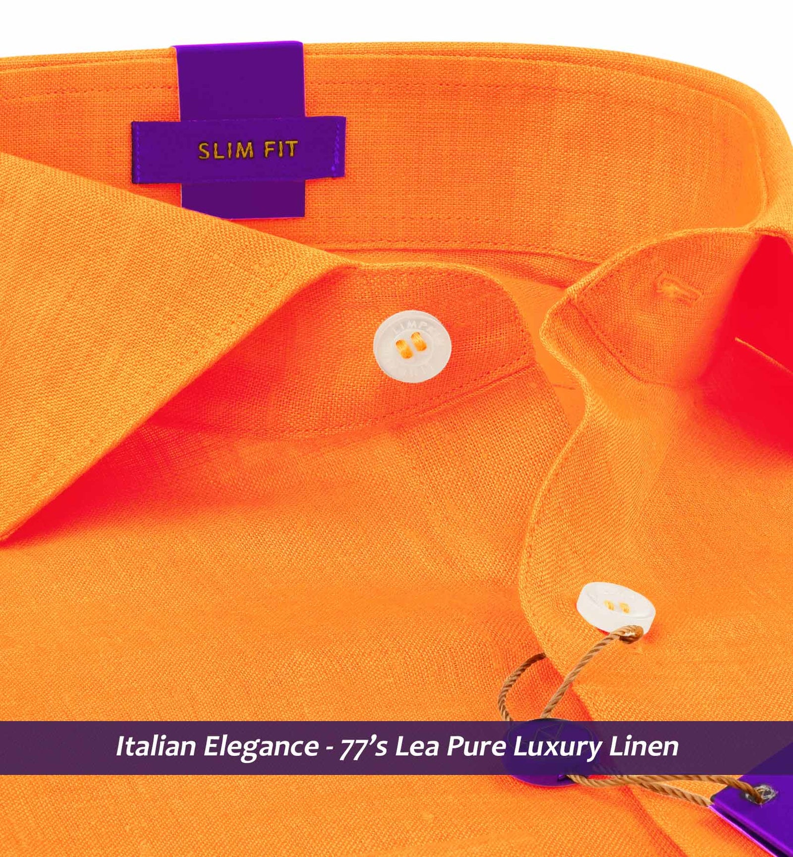 Nikiti- Tangerine Orange Linen- 77's Lea Pure Luxury Linen