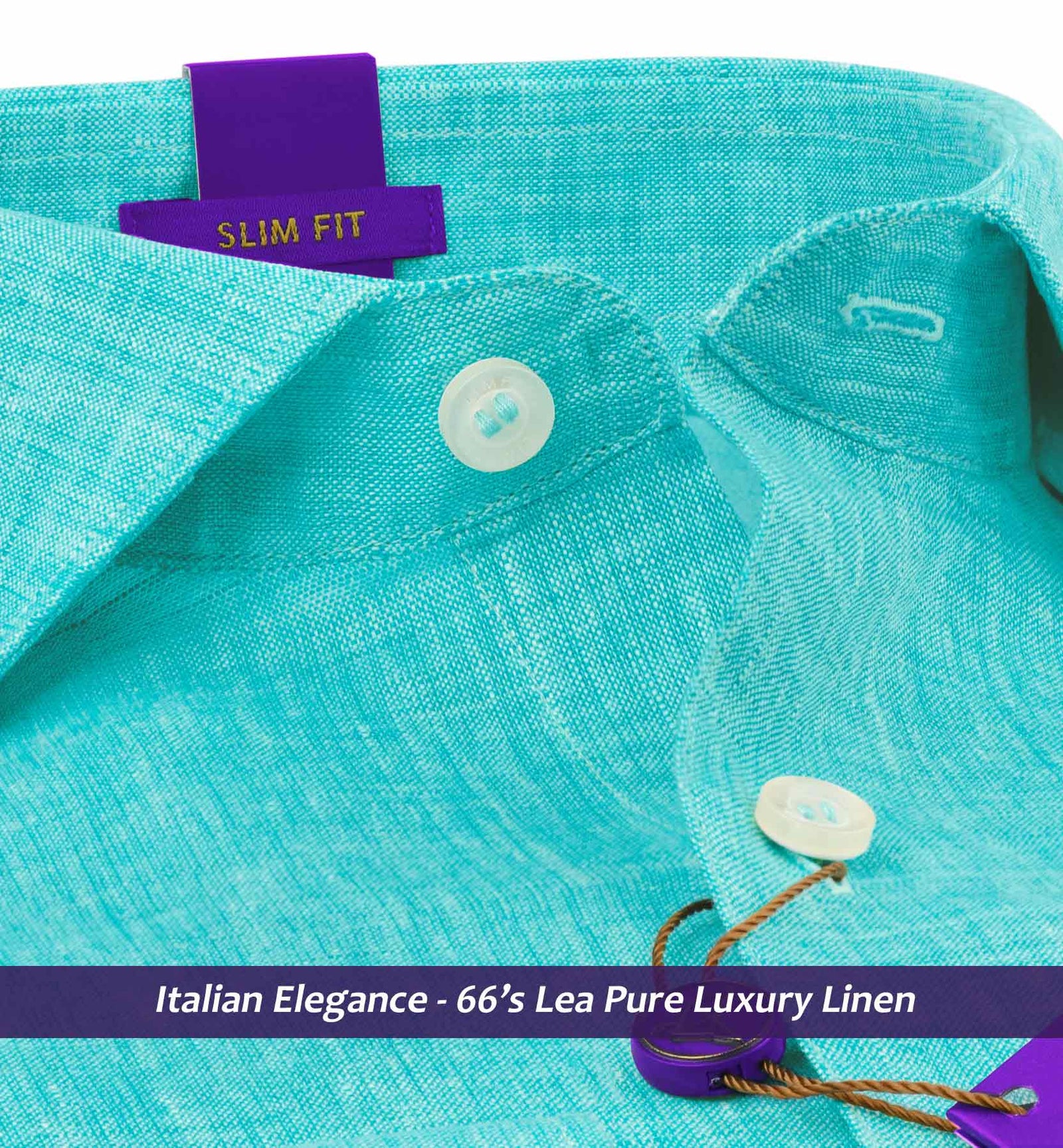 Ascona- Turquoise Blue Solid Linen