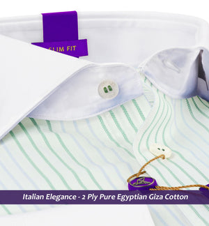 Columbia- Emerald Green & Grey Stripe