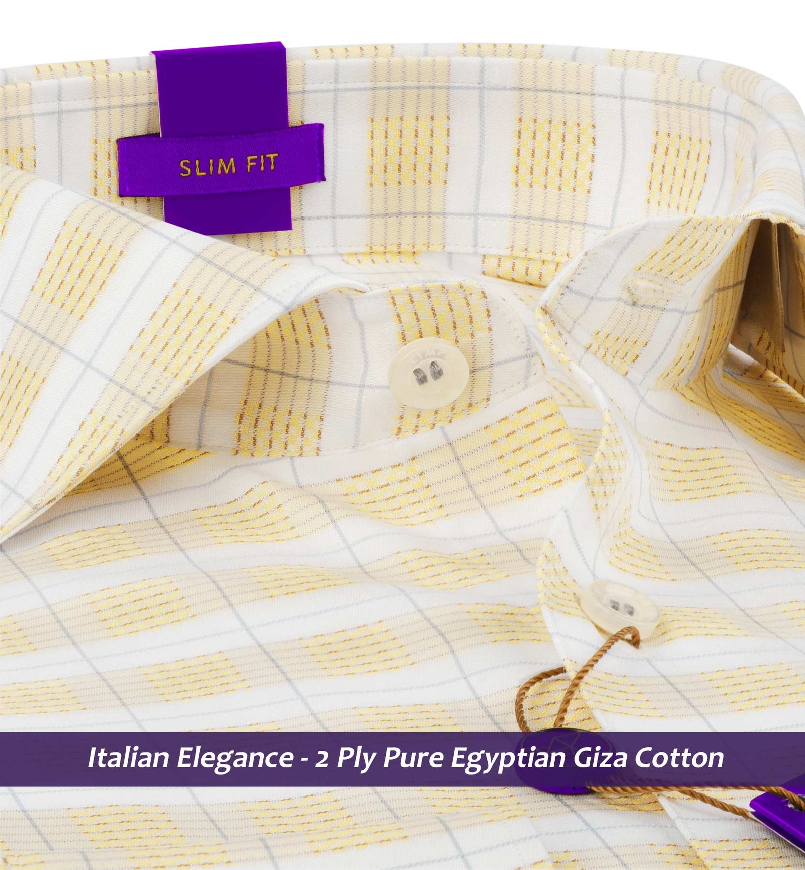 Cortland- Daffodil Yellow & White Check