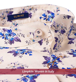 Wonosari - Blue & Beige Floral Print