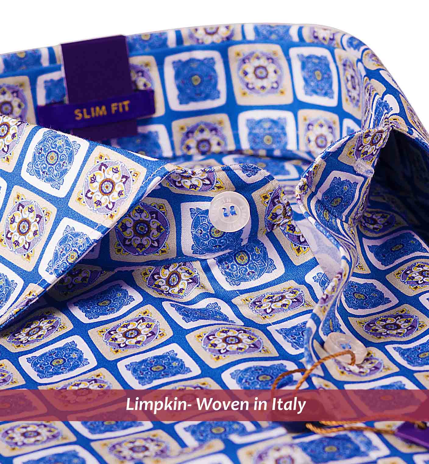 Orion- Azure Blue & Purple Print