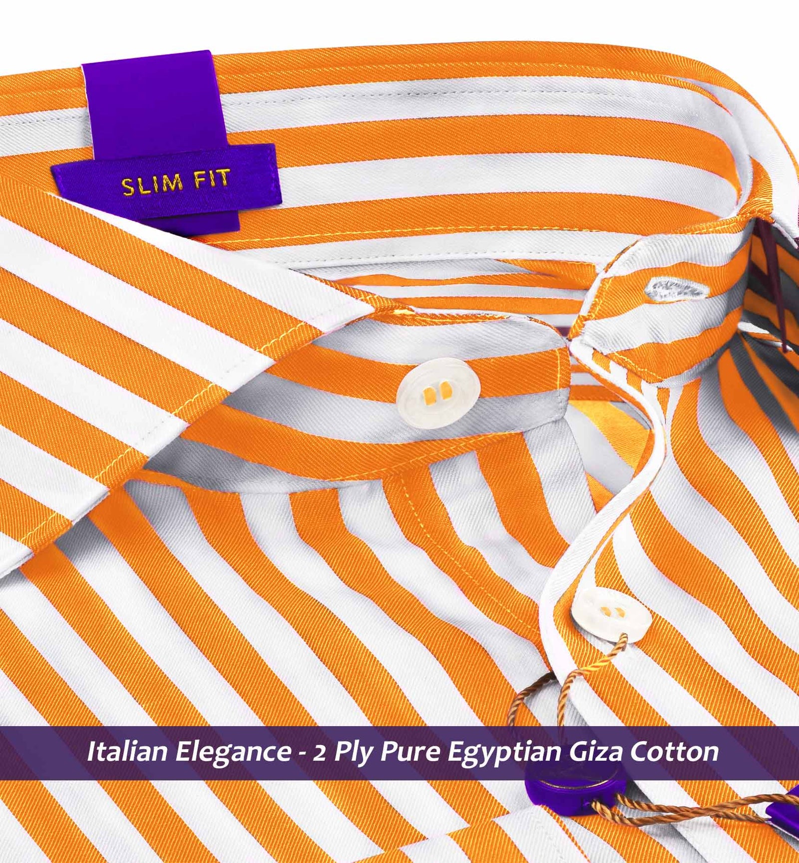 Cyprus- Amber Yellow & Ivory Stripe