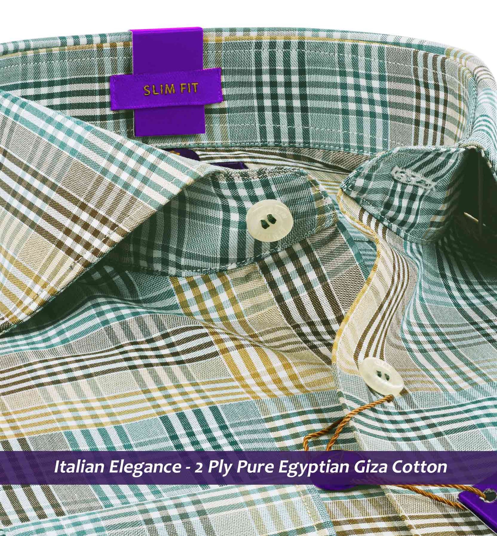 Huesca- Emerald Green & Beige Check