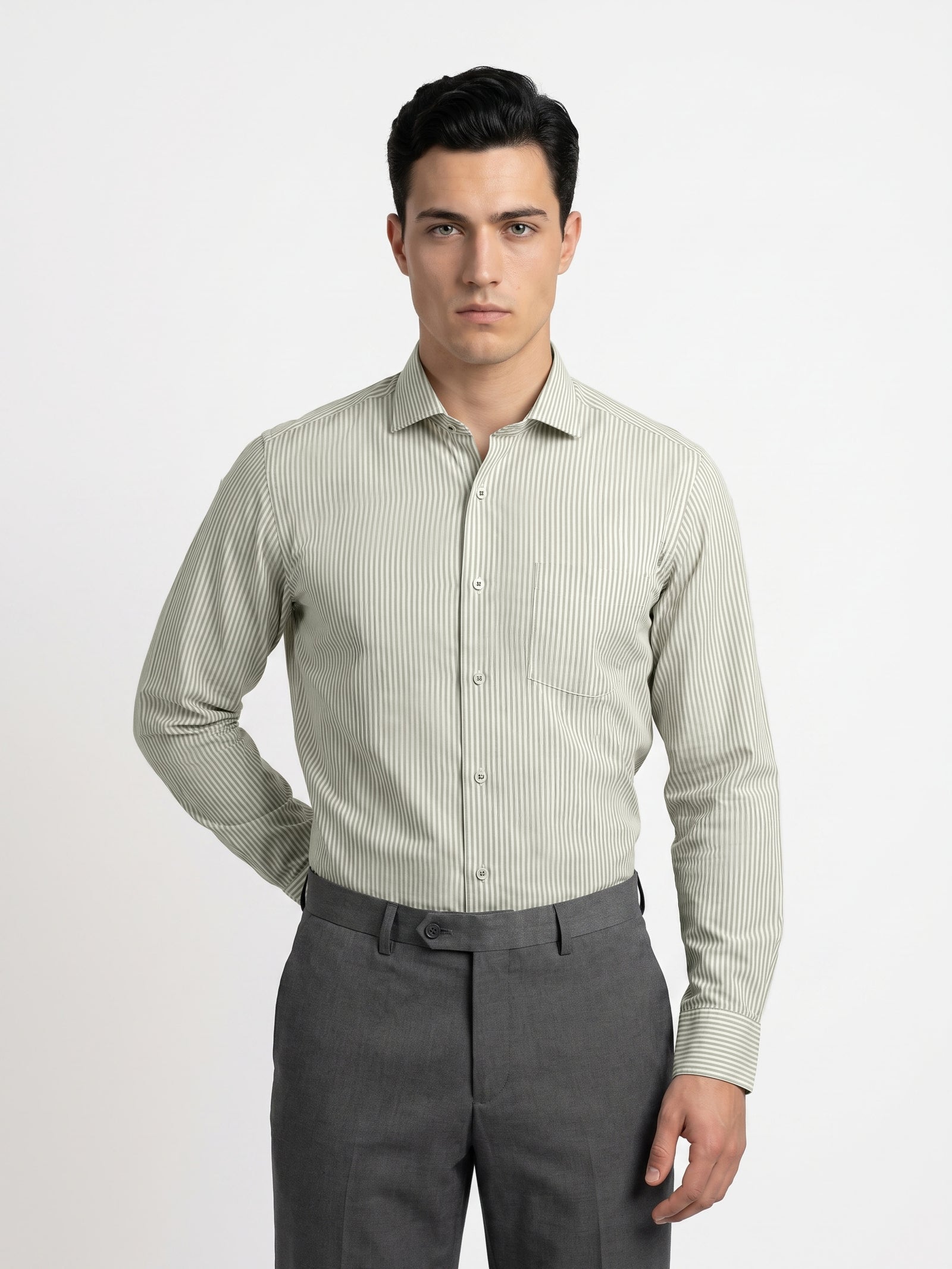 Preston- Ivory & Beige Magical Stripe