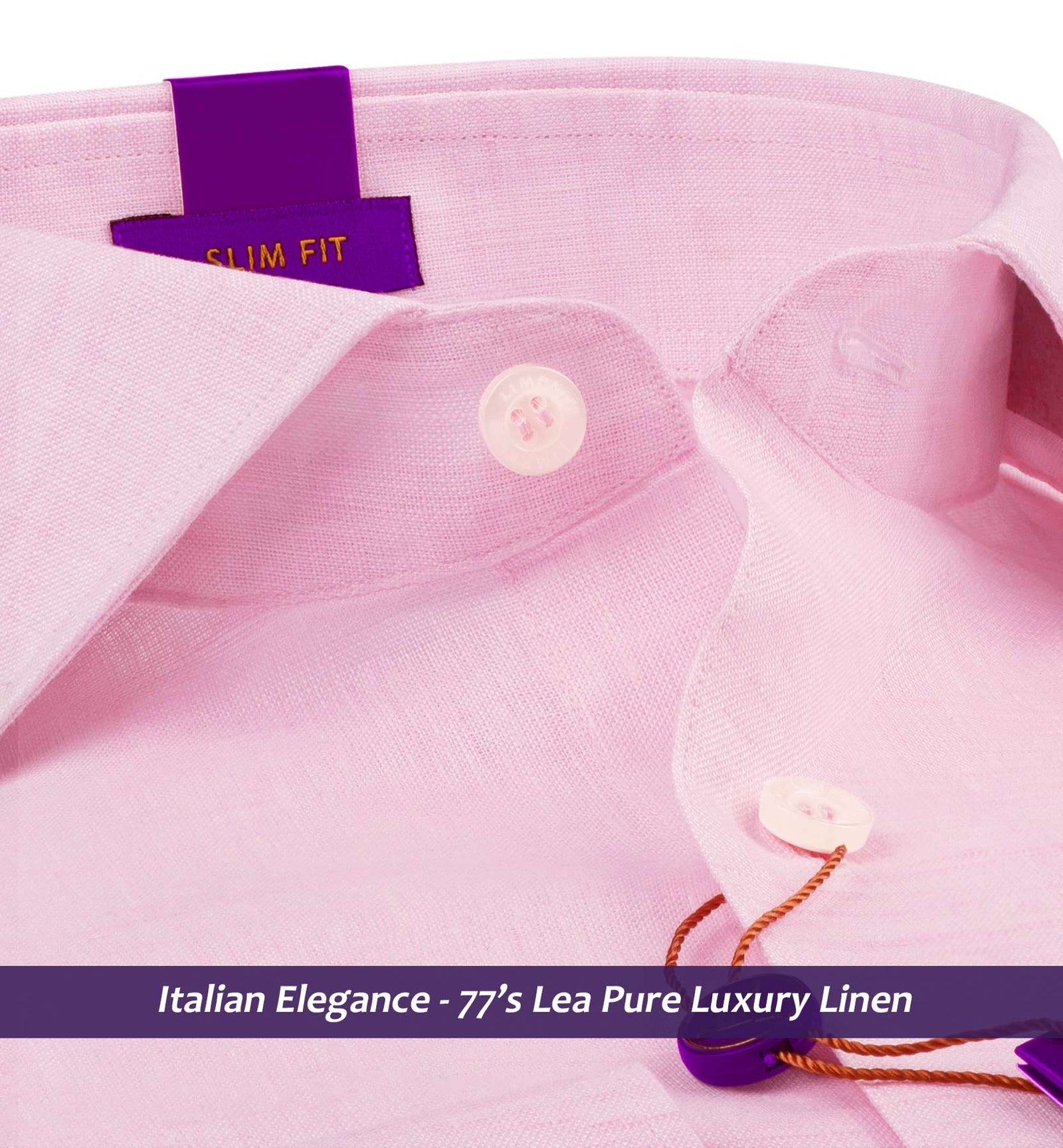 Norris- Lemonade Pink Solid Linen- 77's Lea Pure Luxury Linen