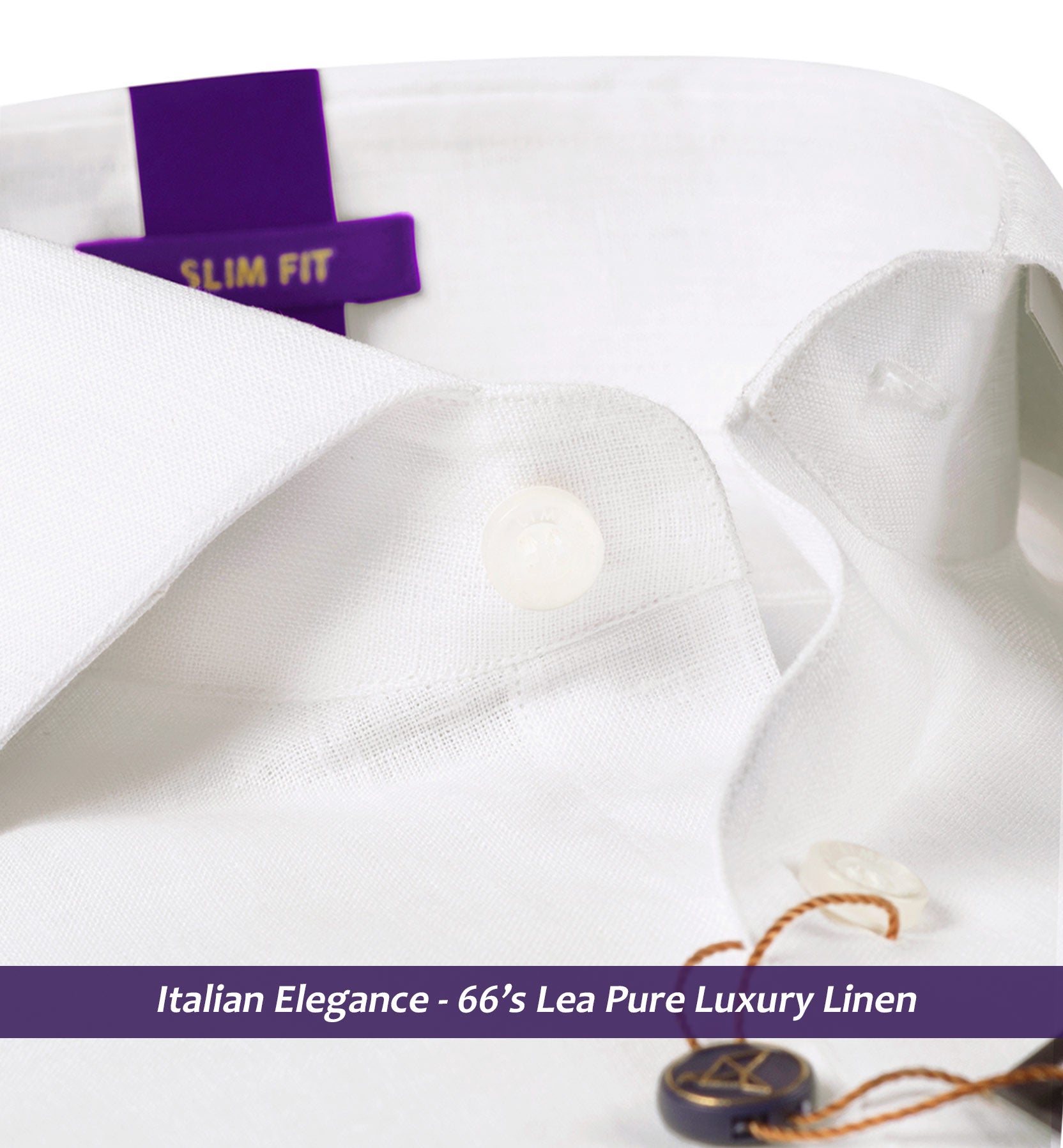 Ibiza- Ivory White Pure Linen- 66's Lea Pure Luxury Linen