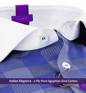 Moritz- Royal Blue & Flint Grey Check