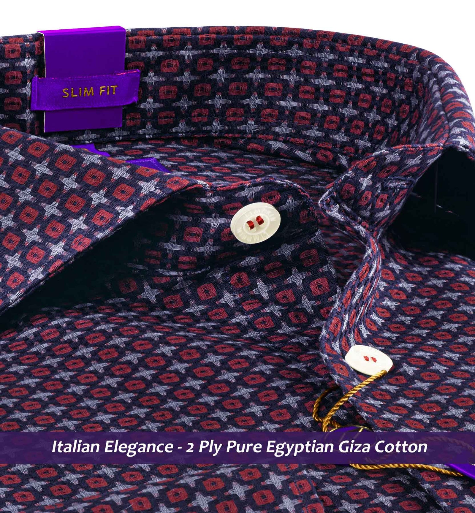 Slovenia- Burgundy & Navy Magical Motif