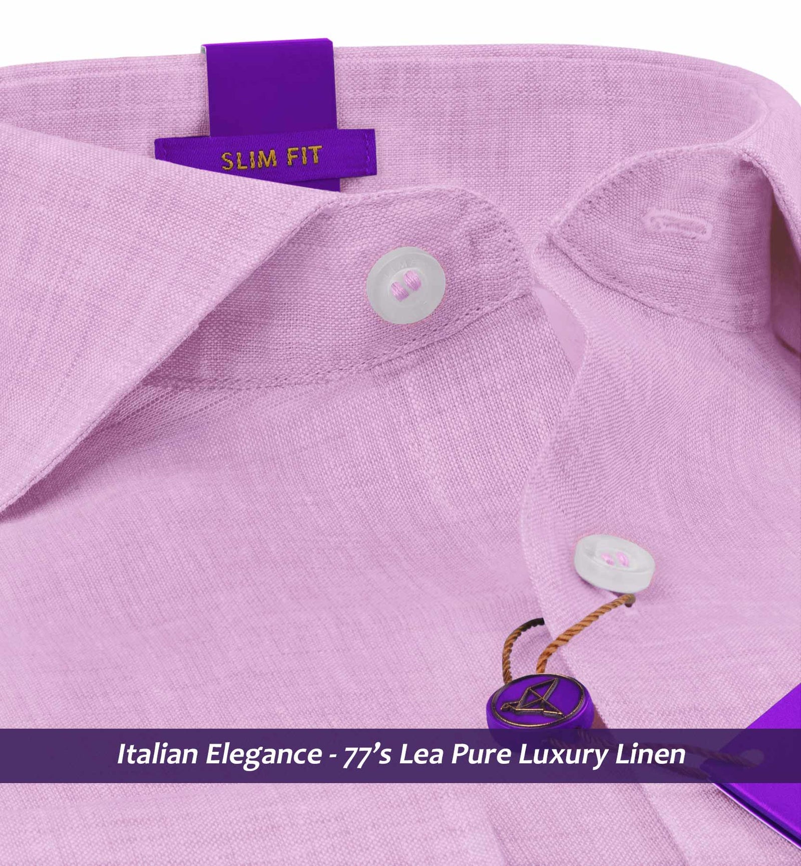 Tuscany- Blush Pink Solid Linen- 77's Lea Pure Luxury Linen