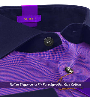 Sebastian- Purple Structure- Navy Collar