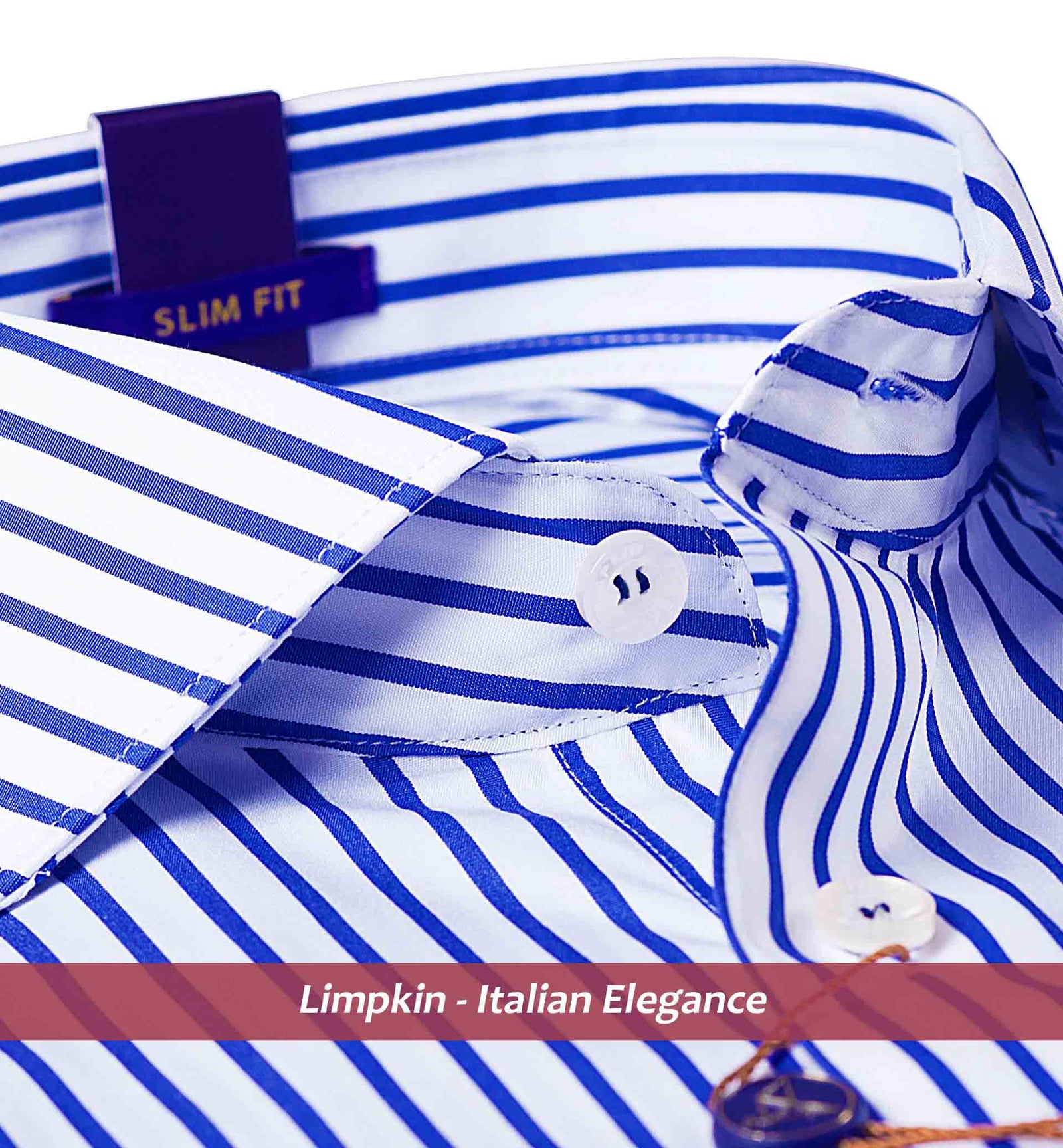 Brantford- Cobalt Blue & White Stripe