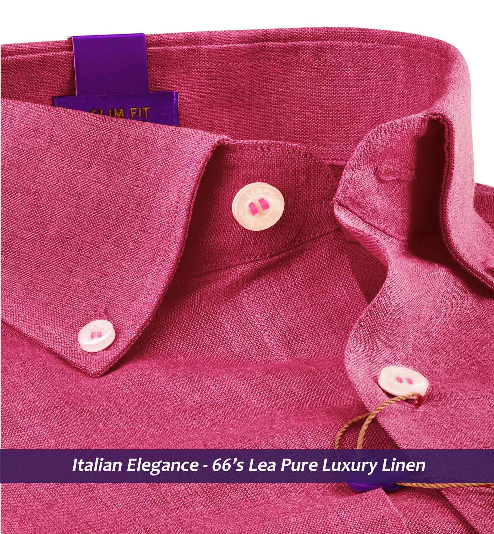 Loreto- Hibiscus Red Solid Linen