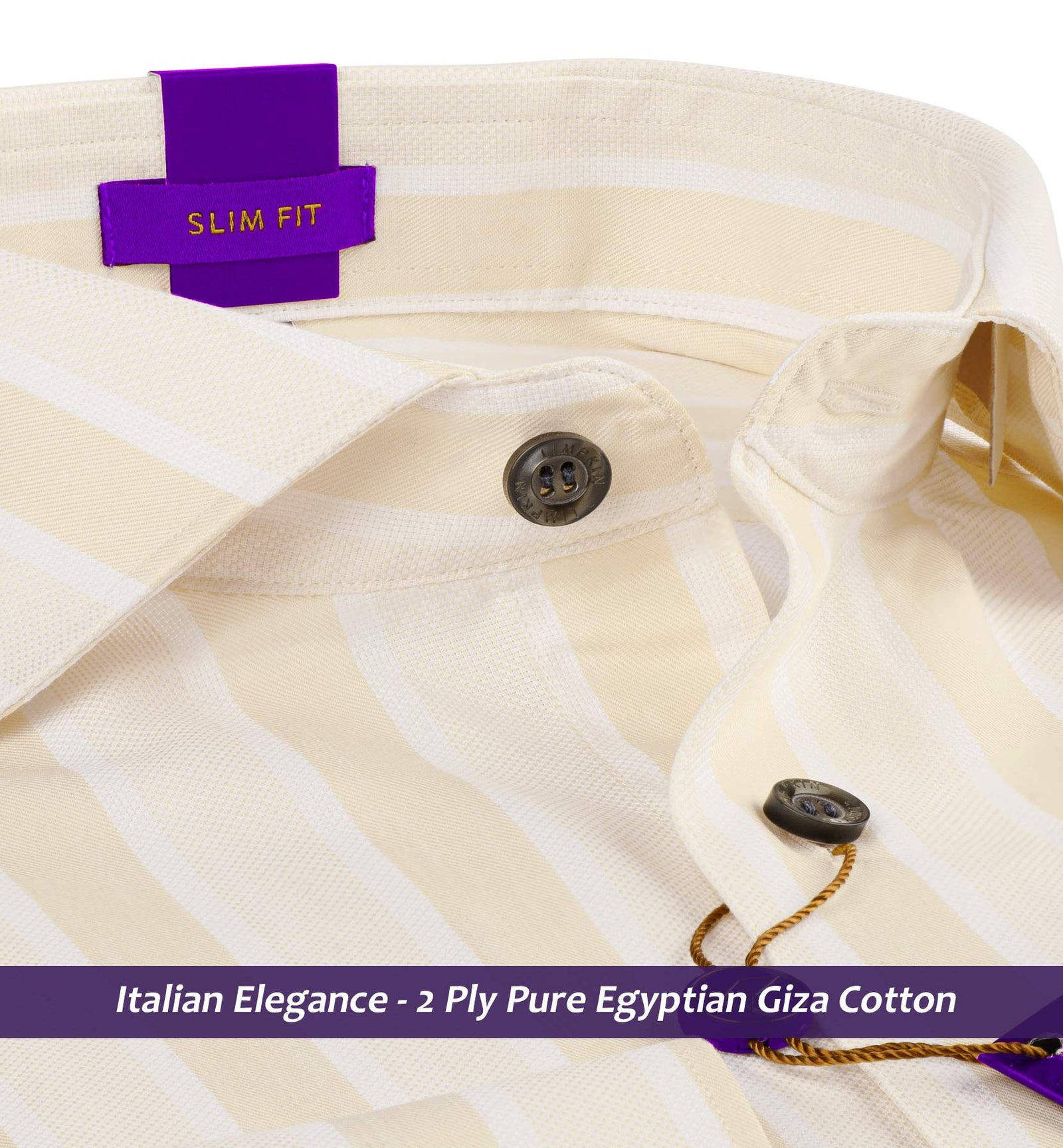 Seville- Beige & White Stripe- Contrast Details