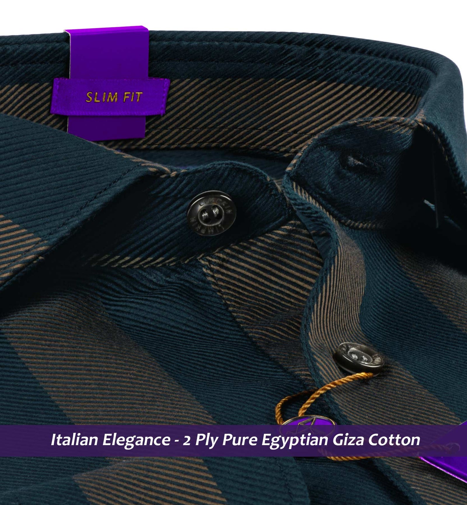 Moncton- Teal Green & Beige Stripe