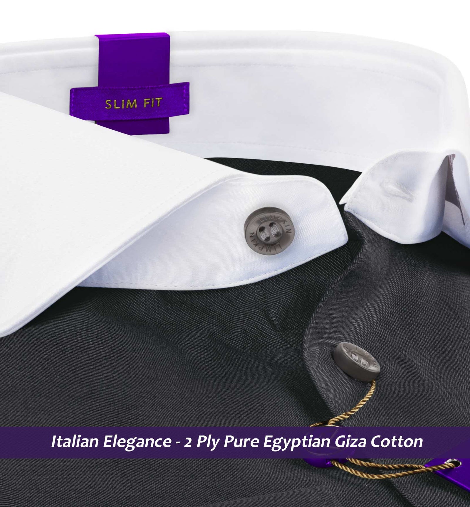 Toulouse- Anchor Grey Solid- White Collar